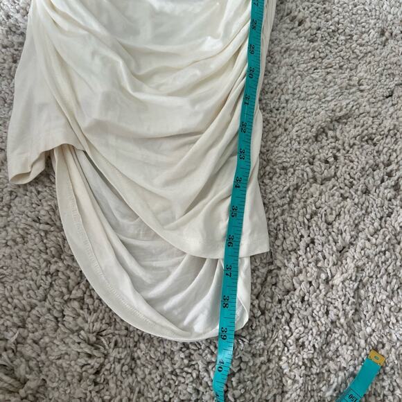 Lovers and Friends White Ruched Bodycon Mini Dress Small - Picture 8 of 8